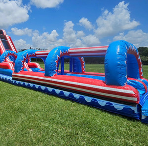商用充气滑梯 大型水上滑梯 成人用充气滑梯 带泳池的充气滑梯 - Product Image 3