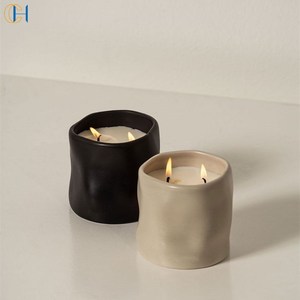 C & H Màu Sắc Khác Nhau Tùy Chọn Trang Trí Nội Thất Trà Cốc Cà Phê Và Thiết Kế Tự Nhiên Thời Gian Dài Sử Dụng Bền Gốm Nến Jar - Product Image 5