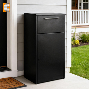Delivery Parcel Drop <strong>Box</strong> Outdoor Residential Modern Freestanding Mailbox High Quality Secure Stainless Steel 48L Apartment - Product Image 2