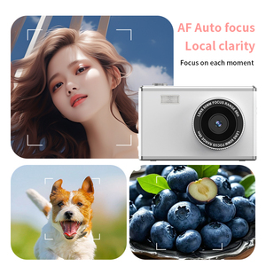 Phong Cách Retro Kỹ Thuật Số Vlogging Máy Ảnh CCD AF Tự Động Lấy Nét Phía Trước/Phía Sau HD Ống Kính Kép 21-40x Zoom 180 Góc Rộng Nhỏ Gọn Du Lịch TF - Product Image 2