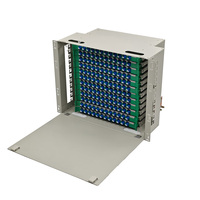 Marco de Distribución Óptica (ODF) de Grado Telecomunicaciones, 144 Núcleos, Adaptador FC, Montaje en Rack de 19 Pulgadas, para Redes FTTH y FTTx
