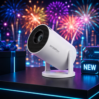 Junuo HY300 Pro+ 170 ANSI 720P LED Proyektor Mini Portabel Android 14 Jarak Proyeksi Pendek Perangkat Rumah Pintar