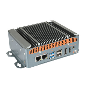 Mini PC sans ventilateur sur rail DIN, 2 Ethernet, 2 ports COM, 4 USB, <span class=keywords><strong>Intel</strong></span> N100 N150 N305, 1*DDR4, 1*HD/DP Type-C, Barebone X86, Mini PC industriel - Product Image 1