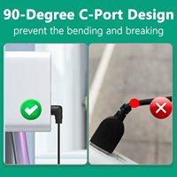 USB C zu USB C Kabel, 90 Grad Typ C PD 65W Schnell ladekabel, rechtwinkliges USB 2.0 Typ C Flach kabel Daten übertragung