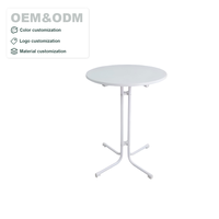 Tables pliantes en plastique robustes et pliables, design moderne, pour usage extérieur/intérieur, jardins