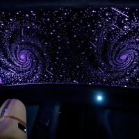 Nouveau toit ouvrant panoramique Starlight Film Top voiture accessoires voiture étoilé voiture toit Film nuit Film Double lucarne couleur changeante