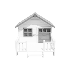 Caseta para Perros de Madera Maciza de Lujo Blanca para Exteriores, Jaula Impermeable para Perros, Villa para Perros Extra Grande, Muebles para Perros - Product Image 3