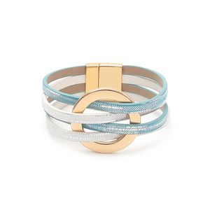 Nautical <b>Leather</b> <b>Bracelet</b> Professional Influencer Choice Item Antique Steel Holiday Gift for Women Two-tone Finish - Product Image 4
