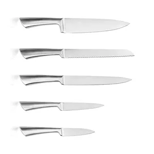 2024 Hot Selling 5 Pcs High Carbon Stainless Steel Kitchen Knife Set for Chef Super Sharp Knife Set