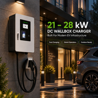 Chargeur de véhicule électrique DC EVEGO 240V avec paiement par point de vente (POS), CCS1, OCPP 2.0.1, équilibrage dynamique de la charge pour parking commercial, 21kW, niveau 2, LED RGB