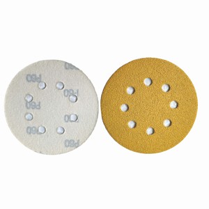 Vàng Sanding đĩa Velcro và PSA giấy nhám 150 mét 6 inch với móc và vòng lặp mài mòn đĩa cho các ngành công nghiệp ô tô - Product Image 1