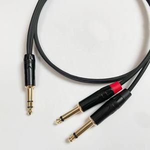 Kabel Audio adaptor y-splitter, 6.5mm Mono 6.35mm TRS ke Dual 6.35mm untuk Mixer Amplifier - Product Image 3