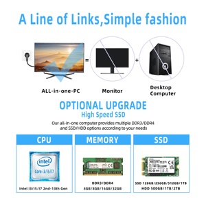 Màn Hình Cong 27 Inch Tất Cả Trong Một PC I3 I5 I7 CPU 16G RAM 256G SSD Cong LCD Màn Hình Cong Tất Cản Trong Một PC Máy Tính - Product Image 5