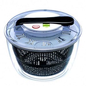 Exprimidor de Frutas y Verduras de Plástico de Gran Capacidad para el Hogar, con Operación de una Sola Mano, Secador de Ensaladas - Product Image 1