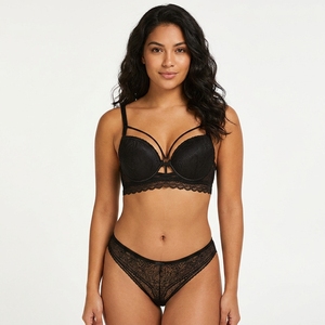 Set Reggiseno e Mutandine da Donna, Intimo <span class=keywords><strong>in</strong></span> <span class=keywords><strong>Pizzo</strong></span>, Reggiseno Imbottito Sottile Push-up, Lingerie Confortevole, Set Reggiseno e Slip Modellanti - Product Image 2