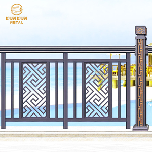Balustrade métallique en alliage d'aluminium pour l'extérieur, balustrade moderne en aluminium pour <span class=keywords><strong>balcon</strong></span> de villa, rampe d'escalier - Product Image 5