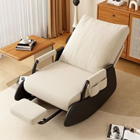 Fauteuil à bascule de style nordique, fauteuil de détente pour balcon, cour, salon, canapé confortable et paresseux