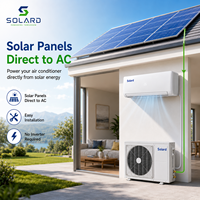Climatiseur hybride solaire domestique 9000 BTU sans onduleur, connecté au réseau, AC/DC, pour refroidissement/chauffage, à couplage direct des composants, mural