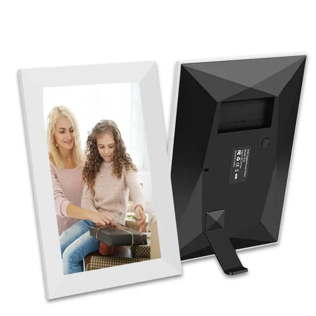 Mais barato Media Player Wifi Nuvem Digital Photo Frame 10 polegadas Touch Screen Digital Photo Frame Porta-retrato eletrônico