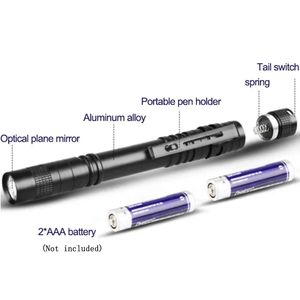 Mini LED Flashlight Pen <b>Waterproof</b> Pocket <b>Torch</b> Powerful LED Lantern for Camping & Hunting AAA Battery Powered 1PC Wholesale - Product Image 2
