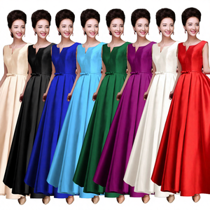 Vestido de Noche Largo de Satén para Madre de la Novia, Estilo A-Line, Transpirable, Ecológico, con Sujetador Incorporado, de Poliéster Natural - ¡Venta Caliente! - Product Image 4