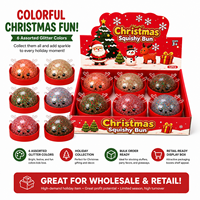 Juguetes de Peluche Suaves con Forma de Bollos Grandes de Navidad con Purpurina y Maltosa, 8.5 cm, para Niños y Adultos