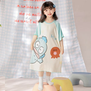 Lindo vestido <span class=keywords><strong>de</strong></span> princesa, chándal, pijamas estampados <span class=keywords><strong>de</strong></span> dibujos animados <span class=keywords><strong>de</strong></span> manga corta para niñas en la gran oferta <span class=keywords><strong>de</strong></span> verano para niños pequeños - Product Image 5