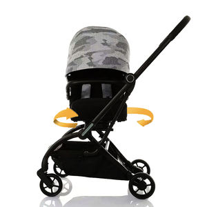 Poussette bidirectionnelle de <span class=keywords><strong>luxe</strong></span> <span class=keywords><strong>360</strong></span> rotation chariot voyage pas cher bébé poussette avec siège de voiture avec sac <span class=keywords><strong>2</strong></span> en 1 landau en alliage d'aluminium - Product Image 3