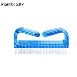 Fácil de usar plástico Handle Beauty Nail Brush Big Size Plastic Nail Cleaning Manicure Pedicure Poeira Cleaner