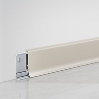 Plinthe étanche double couche à clipser 4cm 6cm 8cm, plinthe en alliage d'aluminium à installation rapide pour hôtels et bureaux
