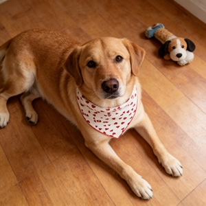 مريلة حيوانات أليفة تحت عنوان عيد الحب. مريلة قماشية جميلة وناعمة ولطيفة لأصدقائك من الفرو. - Product Image 6