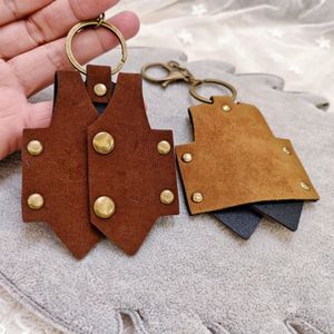 New Style Diy Charms Creative Suede Vest Clothing Portable Stylish Leather Keychain Bag Charm for Gifts - Product Image 4