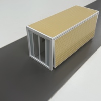 Maison préfabriquée portable de 20 pieds, modèle de conteneur miniature, imperméable, pliable, extensible, pour villa, appartement, hôpital ou atelier