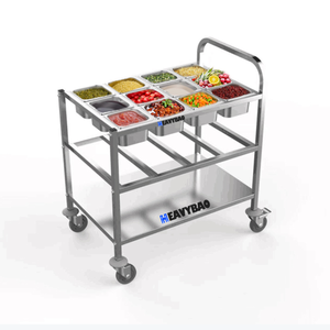 Heavybao खानपान उपकरण रेस्तरां होटल खाद्य Gastronorm कंटेनर स्टेनलेस स्टील पीसी जीएन पैन रैक ट्रे ट्राली - Product Image 2