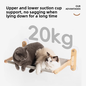 Casa de gato de madera maciza personalizable con cama de ventana de gatito hamaca plegable y portátil nido elevado duradero - Product Image 4