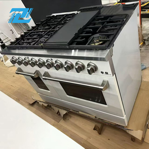 D 48-inch Commercial Gas Cooking Appliance 1.2mstainless Steel Body 7 Gas Burners <b>Stove</b> Oven Baking Tray Dual Liquefied Oem 48 V - Product Image 3