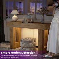 Console moderne en MDF avec prises, lumière à capteur, pour entrée, villa, hôtel, chambre, ferme, salon, meuble de rangement
