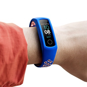 Bracelet en silicone deux tons pour <span class=keywords><strong>Honor</strong></span> <span class=keywords><strong>Band</strong></span> 4 5 Bracelet de sport intelligent huawei <span class=keywords><strong>Honor</strong></span> <span class=keywords><strong>Band</strong></span> <span class=keywords><strong>3</strong></span> Bracelet de sport de remplacement respirant et poreux - Product Image 2