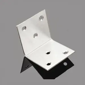 Soporte de ángulo de conector de madera personalizado, soporte de esquina en forma de L de acero galvanizado, OEM