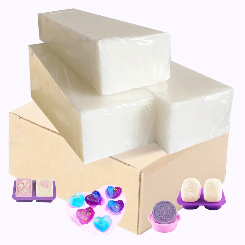 Base De savon à Base De glycérine Sabun blanc Transparent, Base De savon Pour la fabrication De savon à faire soi-même