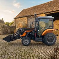 Tracteur agricole 4x4 stable de 100 CV, moteur haute puissance, système de pompe hydraulique robuste, transmission à engrenages à levage élevé, multifonctionnel