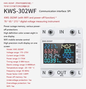 Kỹ thuật số đ<span class=keywords><strong>a</strong></span> chức năng điện áp và hiện tại mét 170-300V/63A đ<span class=keywords><strong>a</strong></span> chức năng đường sắt Điện áp mét - Product Image 5