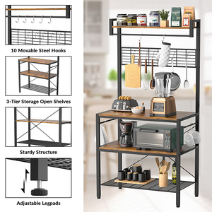 Wholesale 4-tier Microwave Oven Stand <strong>Rack</strong> <strong>Baker</strong> <strong>Rack</strong> Kitchenware Shelf Kitchen Storage <strong>Rack</strong> - Product Image 4