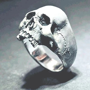 Anillo de Calavera <span class=keywords><strong>para</strong></span> <span class=keywords><strong>Hombre</strong></span> ZhuQian, Estilo Antiguo Ahumado Negro, Plata Antigua, <span class=keywords><strong>para</strong></span> Motociclistas, Punk, <span class=keywords><strong>Joyería</strong></span> Única con Personalidad - Product Image 3