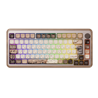 Clavier mécanique en bois AKKO MU02 Mountain Seclusion 75% rétroéclairé RGB avec batterie 5.0 4000mAh, Hot-Swap, personnalisable OEM