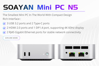 Mini PC Intel N95 CPU 12GB LP DDR5 Doble RJ45*2 Gigabit LAN  4K Triple Pantalla Mini PC para Oficina y Trabajo con Windows 11 Pro/Linux
