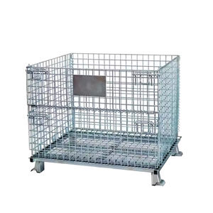 Heavy Duty Industrial <strong>Wire</strong> <strong>Container</strong> Collapsible and Stackable Cargo Storage <strong>Wire</strong> <strong>Mesh</strong> Basket OEM Supplier - Product Image 5