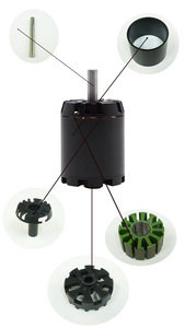 Freerchobby 5065 270kv فرش موتور تيار مباشر 24v 36v 48v ل E لوحات لوح التزلج دراجة سكوتر - Product Image 3