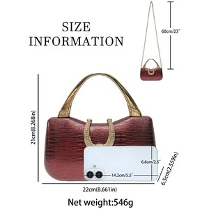 Dropshipping Women Luxury Evening <b>Clutch</b> Bag with Detachable Chain Strap for <b>Wedding</b> Party Formal Occasions - Product Image 5