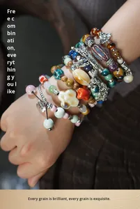 Bracciale in ceramica all'ingrosso in stile cinese gioielli intrecciati per le donne in stile nazionale bancarelle del mercato di san valentino - Product Image 6